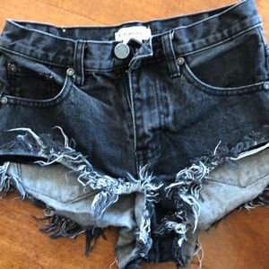 Black Denim Cutoff shorts